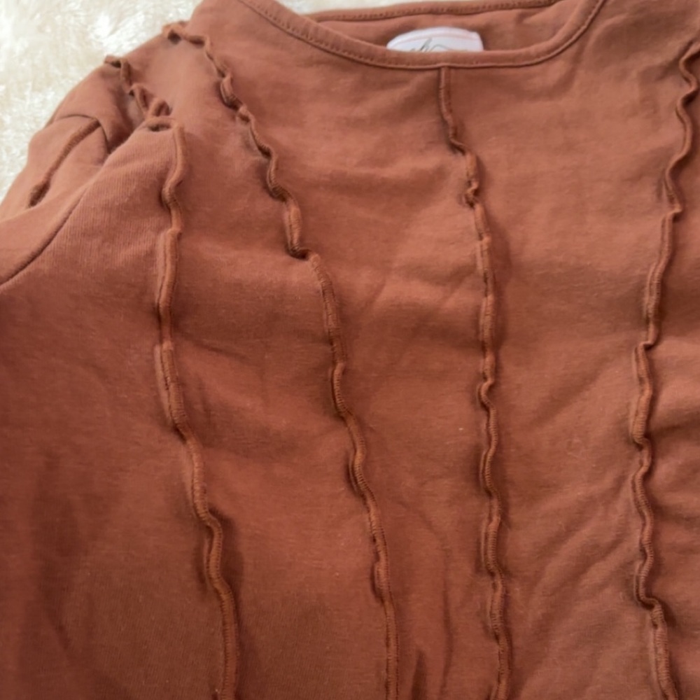 NWOT Oh Polly Exposed Seam Asymmetric Crop Top - Picture 8 of 10